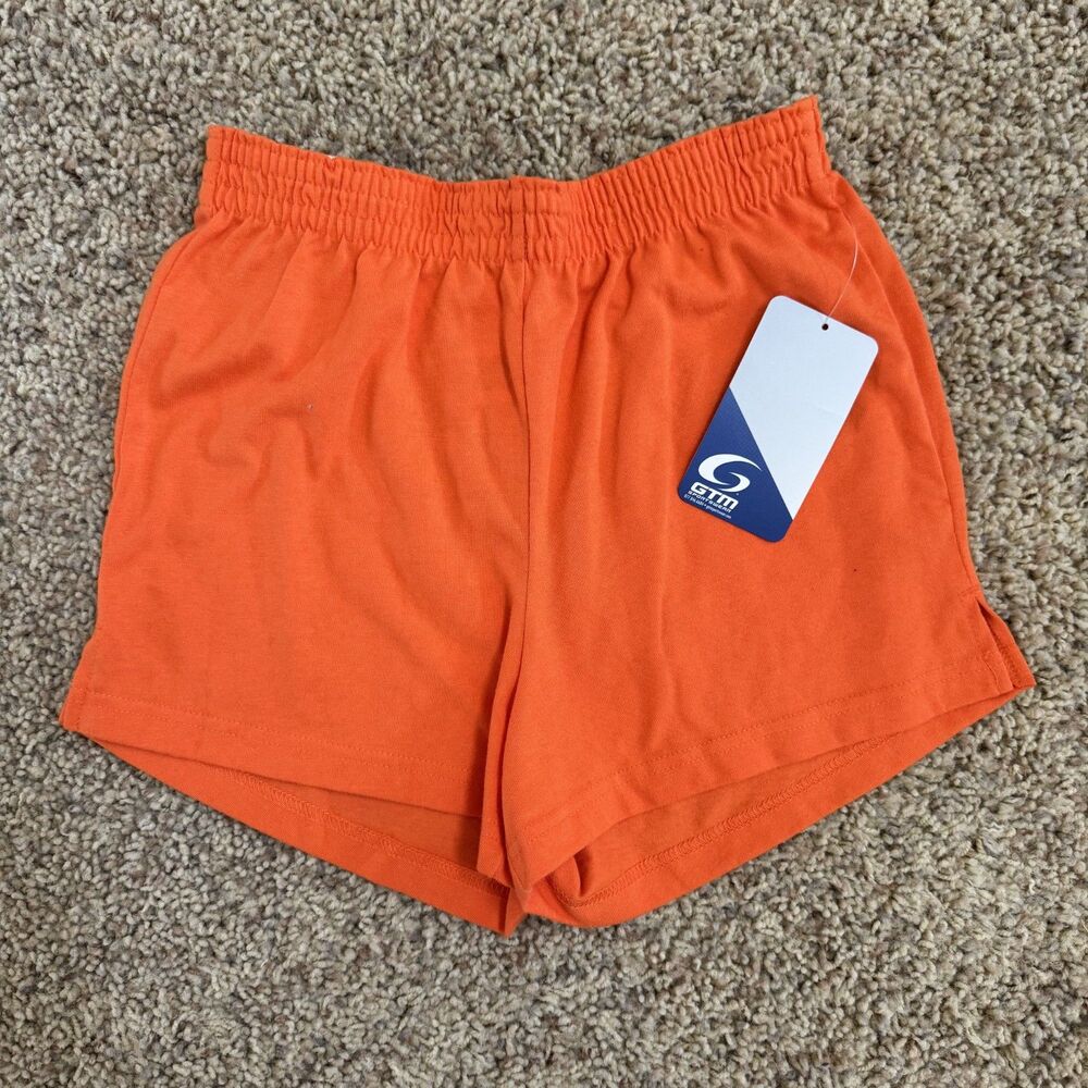 NWT GTM girl size large shorts YOUTH orange